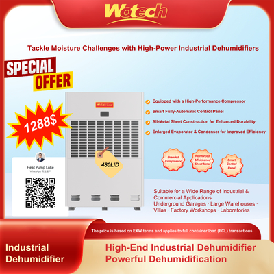 Beli Penawaran Khusus Terbatas untuk Dehumidifier Industri 480L/Hari Penghilangan Air Cepat Untuk Gudang Garasi Bawah Tanah pembuatan online