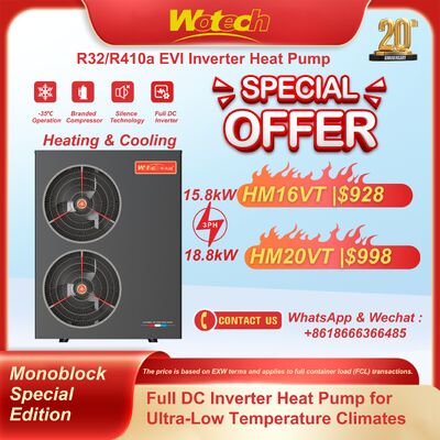 Beli 380V Inverter R410a/R32 Monoblock Special Edition Heat Pump untuk pemanasan & pendinginan operasi -35 °C pembuatan online