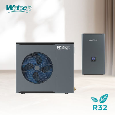 Sertifikat CE Wotech 8kw R32 Single Phase Inverter Split Heat Pump Untuk Pemanasan dan Pendinginan DHW