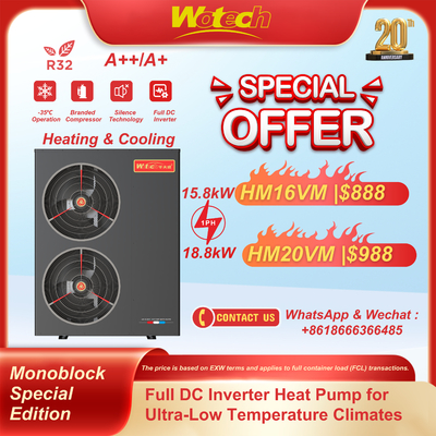 Tawaran Khusus R32 Monoblock Edisi Khusus Pompa Panas untuk Pemanasan & Pendinginan