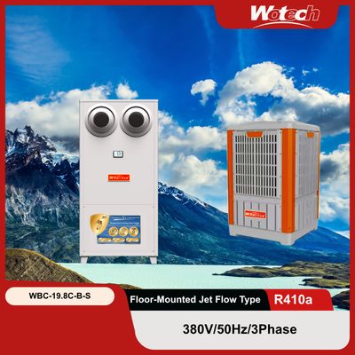 Tawaran khusus untuk pendingin air penguapan AC set lantai berdiri Jet Flow Indoor dengan Plastik Outdoor